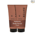Acure Brightening Body Scrub - Exfoliating Body Scrub with Sea Salt, Scrubber for Men & Women to Smooth Sensitive Skin & Remove Dead Skin Cells, Exfoliator with Clay & Niacinamide - 6 fl oz (2 Pack)