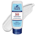Coral Isles Sunscreen SPF 30 | Hawaii Reef Act Compliant | Octinoxate & Oxybenzone Free | Broad Spectrum UVA/UVB Protection | Water Resistant 80 Min. | Fragrance Free | 6 Fl Oz (Pack of 1))