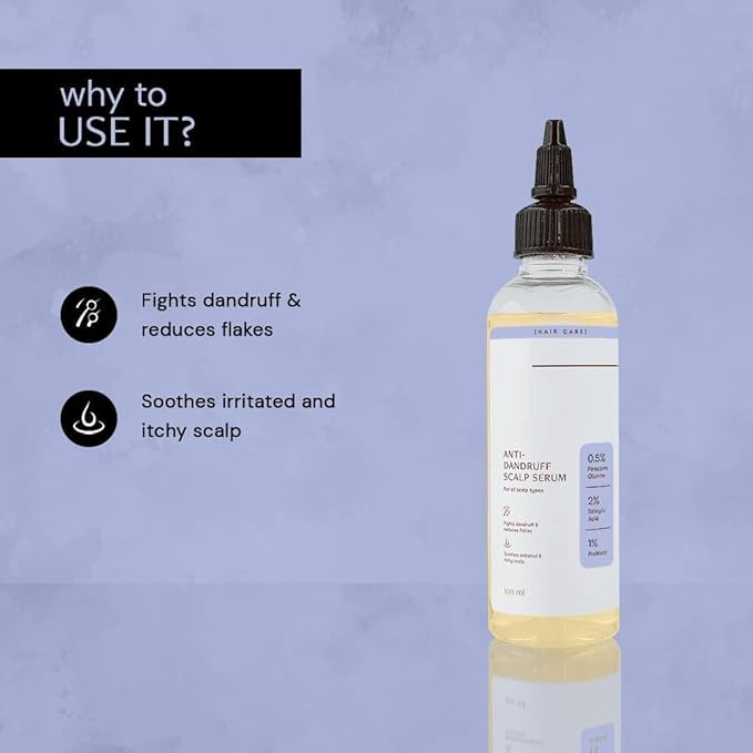 MM Anti-Dandruff Scalp Serum, 0.5% Piroctone Olamine, 2% Salicylic Acid, 1% Prebiotic, 100 ml
