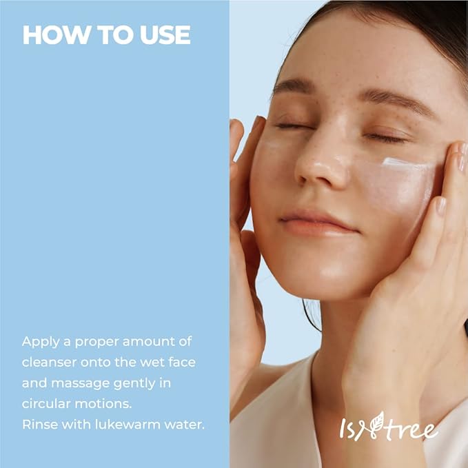 IsNtree Hyaluronic Acid Low-Ph Cleansing Foam 150ml, 5.07 fl.oz | Moisturizing & Mild cleansing | 8 types of hyaluronic acid | Helps to remove impurities gently