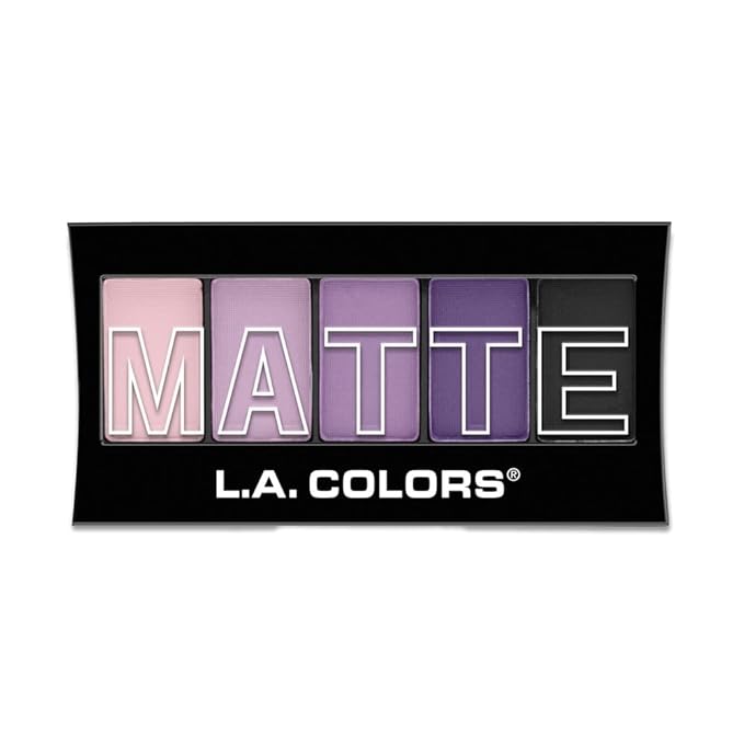 L.A. COLORS 5 Color Matte Eyeshadow, Purple Cashmere CEM473