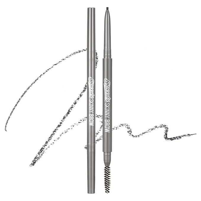PERIPERA Speedy Skinny Brow (06 Cool Gray),1.5mm Precise Eyebrow Pencil, Dual-Sided Fine Tip Shades, Define Fills Brow Make up, K Beauty, Korean Make-up