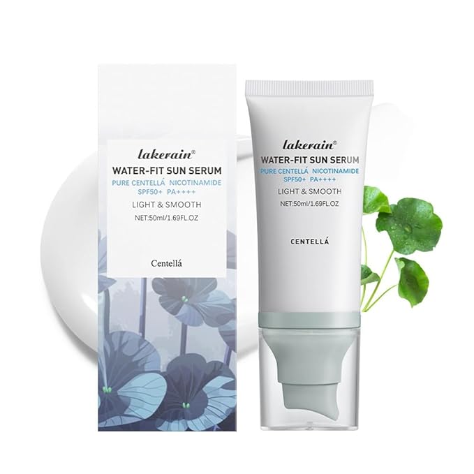 Centella Sunscreen,Centella SPF50 Water-Fit Sun Serum Light & Smooth Hyalu Cica Sunscreen ﻿