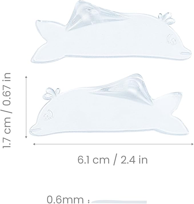 Libeauty Flat Lash Lift Shields, Ultra Thin Korean Flat Shields for Step 1 Perm/Lift, Flexible Use as Eye Patches or Lift Ribbon, Dolphin-Shaped Design for Easy Pick Up Clear