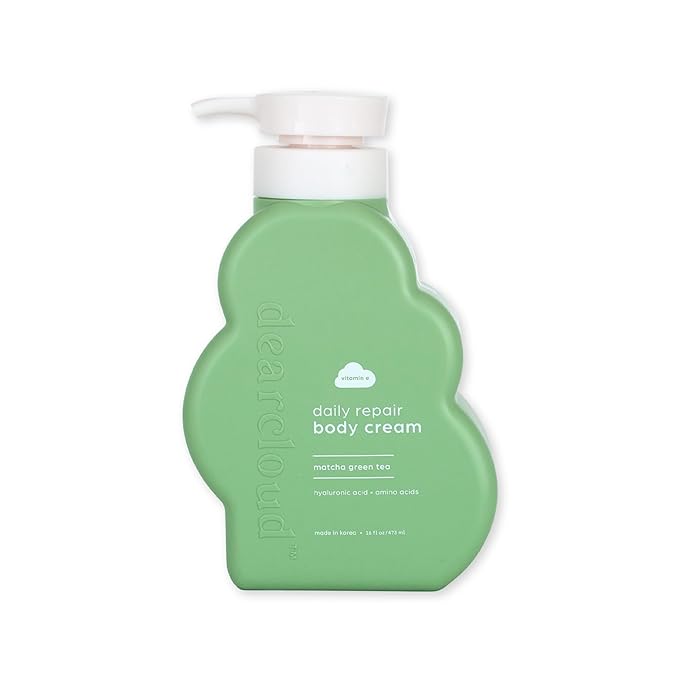 dearcloud Silky Glow Deluxe Body Care Set - Body Lotion + Body Wash - Hyaluronic Acid, Amino Acids, Niacinamide & Vitamin C Self Care Gift Set (Matcha Green Tea)