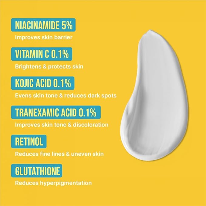 Red by Kiss Glow Up Brightening Body Cream, Kojic Acid, Turmeric & Glutathione for Dark Spots, Hyperpigmentation, Body Acne Scars & Uneven Skin Tone, 16.23 fl oz