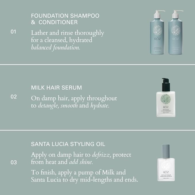 RŌZ Foundation Shampoo For All Hair Types & Textures | Hydrating & Cleansing For Healthy Hair| Vegan, Color-Safe, Free of Silicone, Sulfates, Paraben, SLS | Strengthens & Nourishes 10.1 oz/300 mL