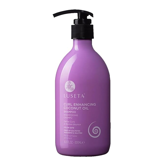Luseta Curl Enhancing Shampoo Nourishing and Moisturizing for Curly Hair, Repair Damaged Hair, Restore Bounce 16.9 Oz, Gluten Free, Sulfate Free