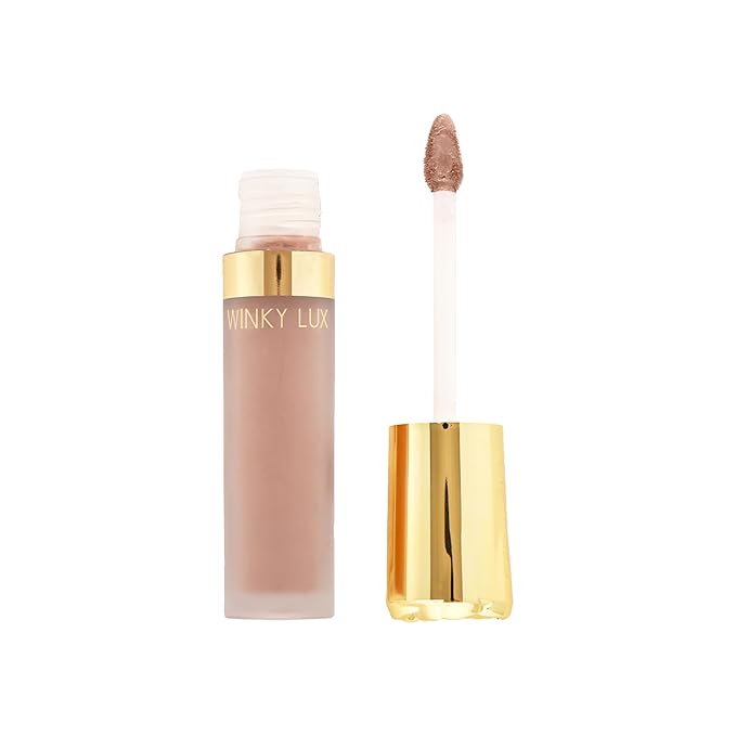 Winky Lux Rose Petal Liquid Eyeshadow, Longwear, Buildable, High-Pigment, Blendable, Crease-Proof, with Hydrating Vitamin E & Mango Seed Butter, Clean Beauty, Cruelty-Free, Vegan, Chamomile Matte
