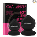 COOL-ANGLE 4Pack Makeup Sponge Latex-Free Soft Blender Sponge Perfect for Foundation Concealer Cream Powder, Beauty Sponge Set for Long-lasting and Natural Makeup, 2X-Large and 2 Medium Black