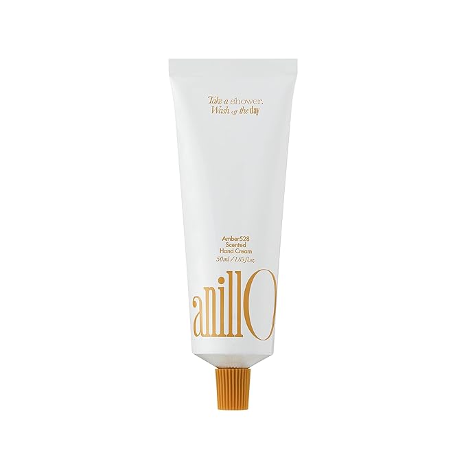 ANILLO Amber528 Scented Hand Cream – Vegan Moisturizer with Yuzu Extract, Hinoki Cypress Oil, Shea Butter & Ceramide – Amber Scent, Paraben-Free, 1.69 fl. oz