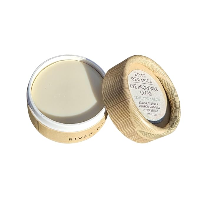 Zero Waste Eyebrow Wax & Growth Serum in Clear, Ash, Caramel, Chestnut, Dark by River Organics (Clear + Brush)