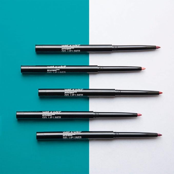 wet n wild Lip Liner Perfect Pout Matte Retractable Gel Lip Liner Pencil, Red Gone Burgundy (Pack of 3)