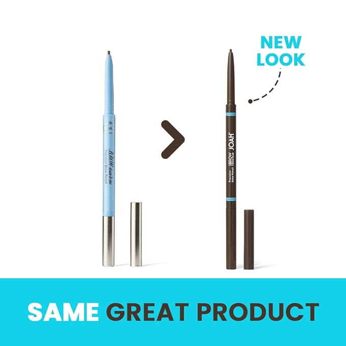 JOAH Dual-Ended Eyebrow Pencil - Brow Down To Me Ultra-FIne Tip Precision Brow Pencil with Built-In Spoolie Brush for Flawless Brows, Smudge-Proof, Water-Resistant, Cool Taupe