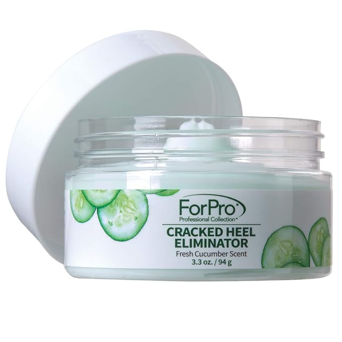ForPro Professional Collection Cracked Heel Eliminator, Fresh Cucumber Scent, Intensive Repair Treatment for Rough, Dry & Cracked Heels, Reduces Calluses & Skin Build Up, 3.3 oz.