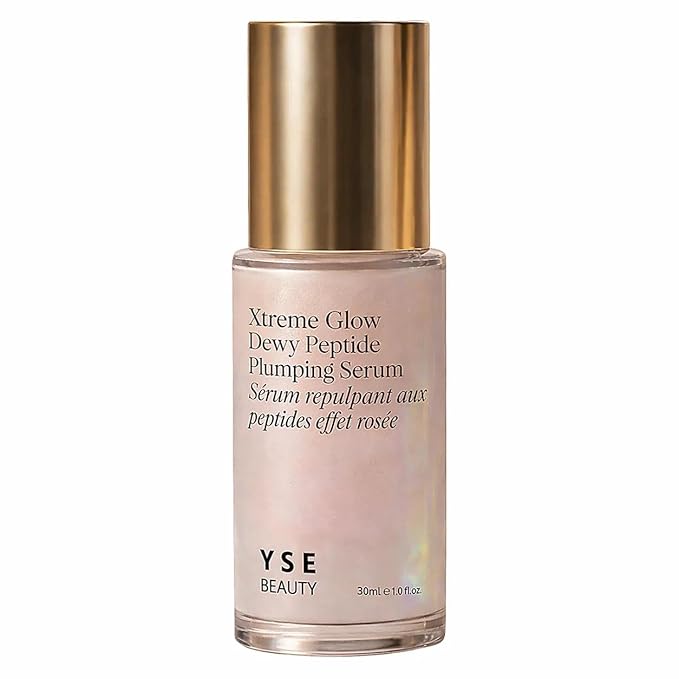 Yse Beauty Dewy Peptide Plumping Serum - Xtreme Glow Formula Smooths Wrinkles and Fine Lines, Hydrating Brightening Plumping Serum for Radiant Skin, 1 Fl Oz