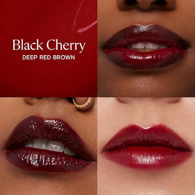 Kulfi Lassi Lips Staining Long-Lasting Moisturizing Lip Oil | Color: Black Cherry - deep red brown 0.12 oz / 3.8 mL