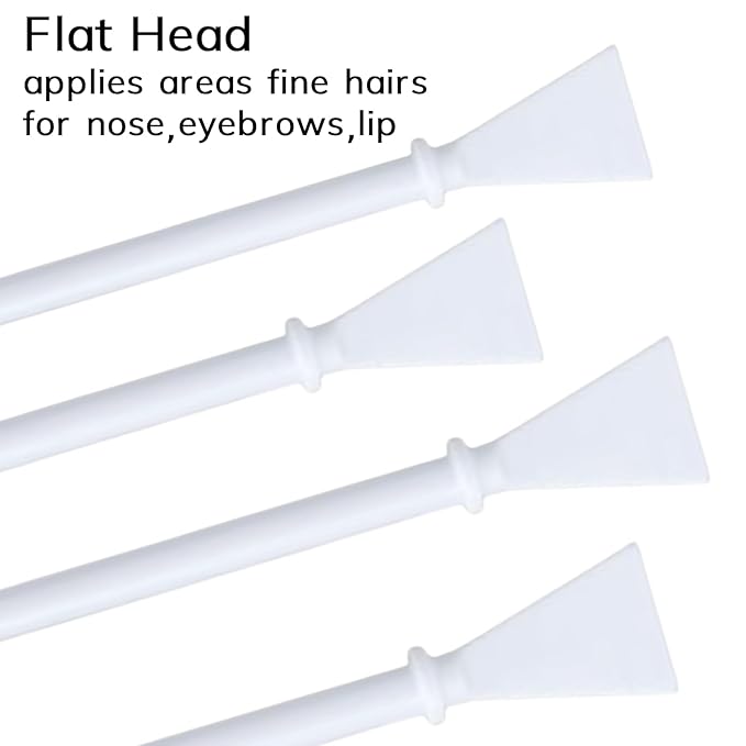 100 Pcs Nose Wax Sticks, Plastic Nose Hair Wax Applicator Stick with Disposable Spatulas for Men Women Eyebrows Ears Nose Hair Removal