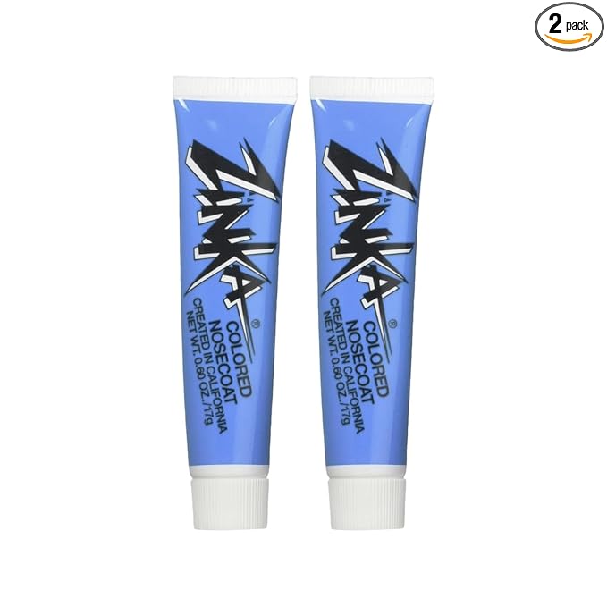 Zinka Colored Zinc Oxide Sunblock – High Zinc Formula for Nose and Face, 2 Pack, Blue