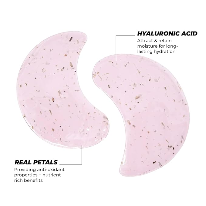 Vitamasques De-Puff Hydrogel Eye Pads with Lavender & Vegan Collagen, Under Eye Mask, Birthday Gifts For Women, Reduce Dark Circles, Puffy Eyes, Undereye Bags, Wrinkles - Under Eye Patches (Pack of 3)
