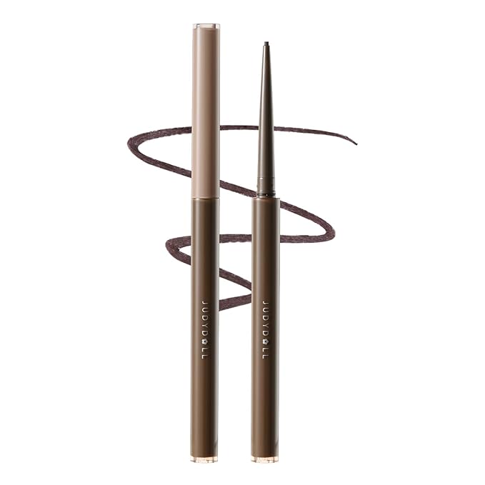 JUDYDOLL Ultrafine Eyeliner Gel Pencil, Fine Lining For Inner & Outer Eyes, Smudge-Proof & Water-Resistant, Smooth Glide Formula (01 Black Brown)