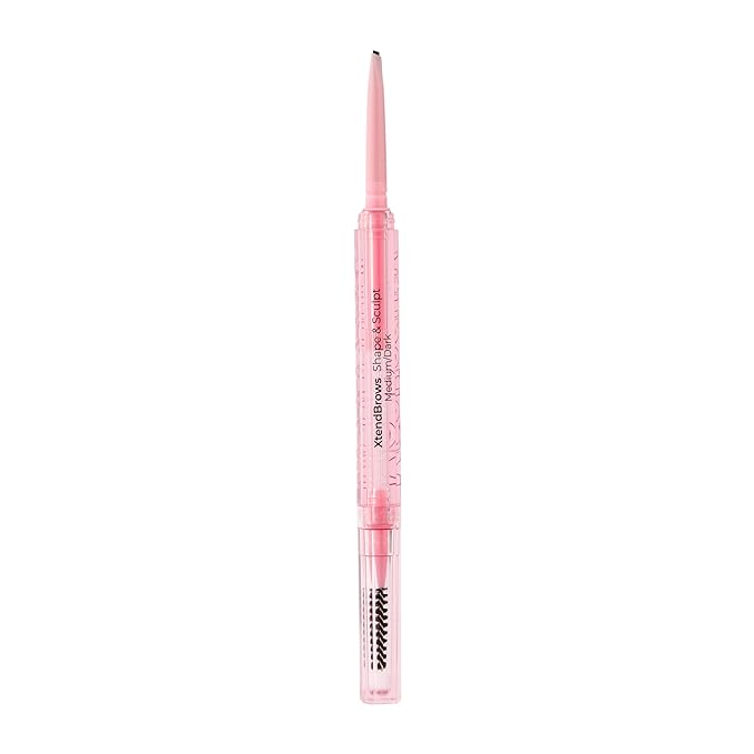 MCoBeauty XtendBrows Shape & Sculpt Brow Pencil - Medium To Dark - Natural Look Eyebrow Filler Pen with Triangle Tip & Spoolie - Long-Wearing Definer for Fuller Natural Brows - Vegan & Cruelty Free