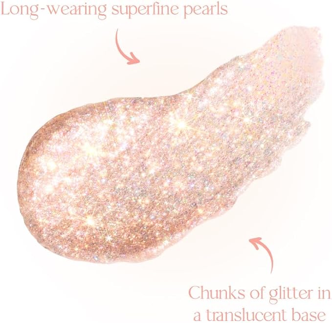 dasique Starlit Jewel Liquid Glitter (04 Rose Quartz) | Twinkle Glitter Shadow | Korean Makeup | Shimmer Eye Make Up | Eyeshadow Eyeliner | Long lasting | Multi use | Quick drying