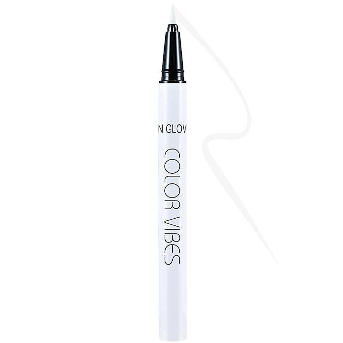 UV Neon Liquid Eyeliner, Matte Colored Eyeliner Pen, Waterproof Smudge-proof Pigmented Eye Liner, Glow Brightly Under UV Lights, Colorful Eye Makeup For Rave Party Music Festival, Neon White