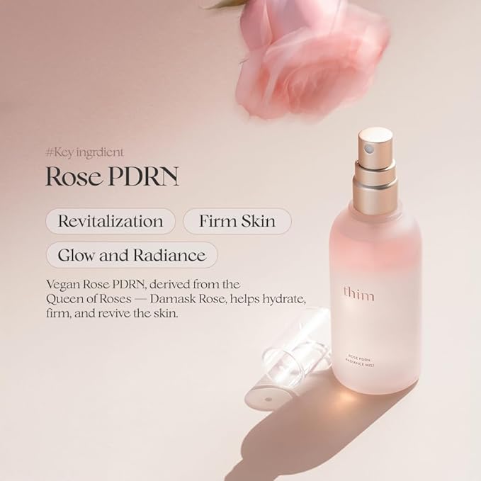 thim rose pdrn radiance mist spray serum - Clinically Tested, Vegan Skin Care, Hydrating, Lightweight Facial Radiance For All Skin Types (100ml /3.38 fl.oz.)