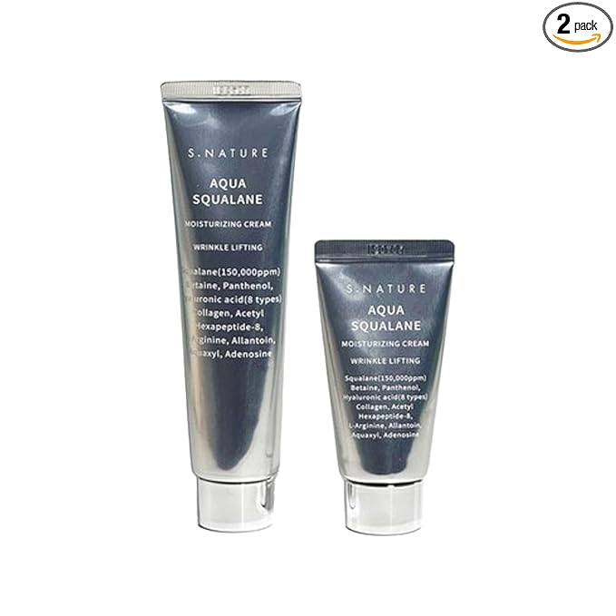 All skin type moisturizing cream for hydration & soothing, For S.Nature Aqua Squalane Moisturizing Cream, 2.02fl.oz. & 1.01fl.oz.