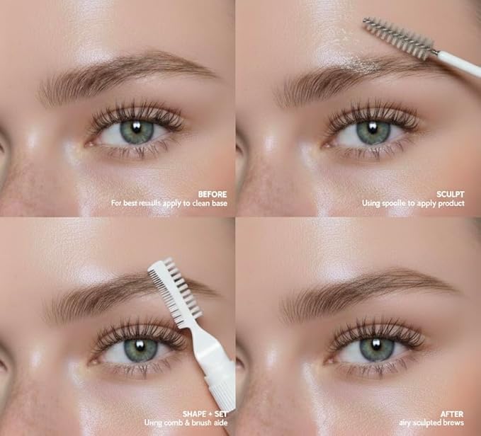 Brow Gel, Sculpt and Set Eyebrows - Vegan, Paraben Free, Oil free