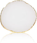 Ouligay Resin Art Palette Makeup Mixing Palette Gold Edge Nail Art Tool Gel Design Nail Art Makeup Mixing Tray DIY (White)