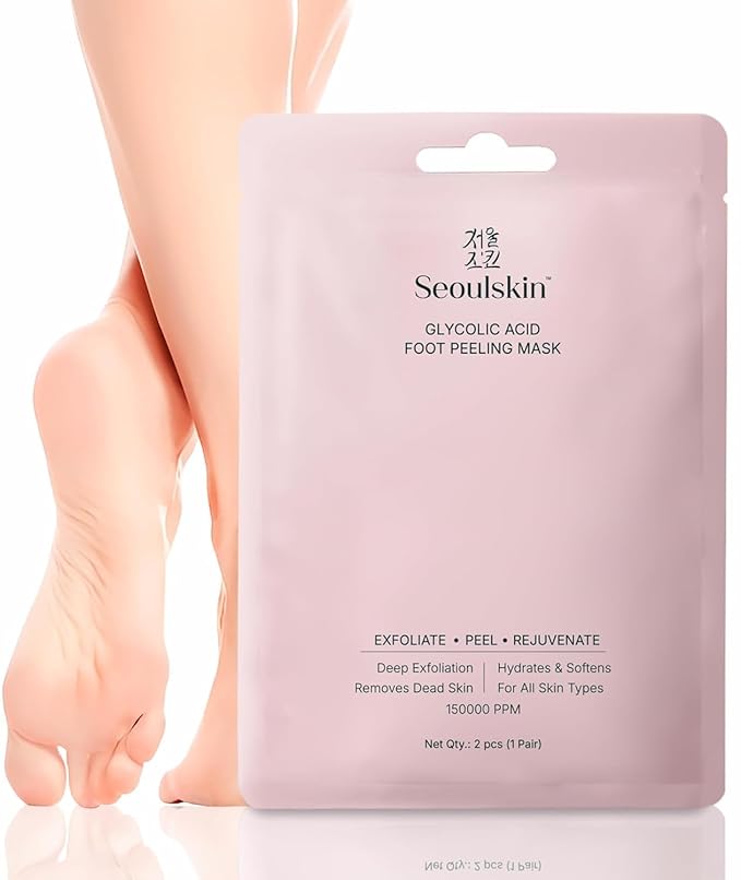 Seoul-Skin Glycolic Acid Foot Peeling Mask (1 Pair), Korean Peeling & Exfoliating | Deep Exfoliation