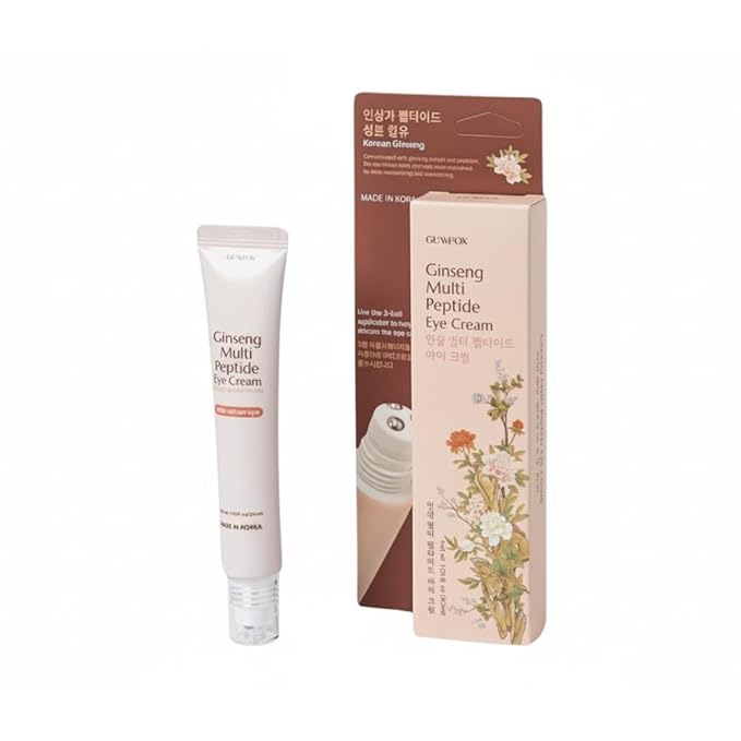 Ginseng Multi Peptide Eye Cream with Massage Roller, 30ml