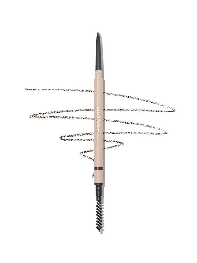 SHEGLAM Insta-Fill Eyebrow Pencil Long Lasting Non-Sticky Sweatproof Matte Eye Brow Pen Makeup - Ash Brown