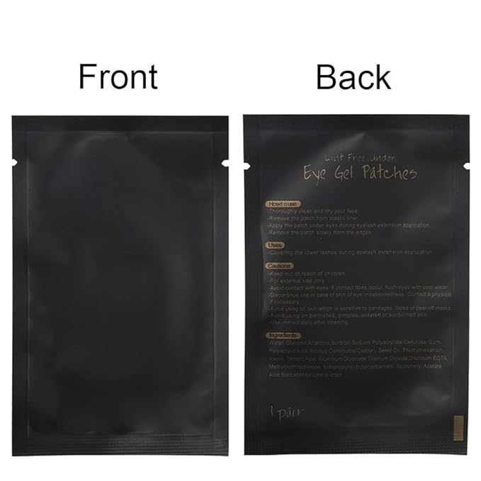 100 Pairs Eye Gel Pads, Lint Free Under Eye Patches for Eyelash Extensions, Premium Eye Mask Beauty Tool Kit