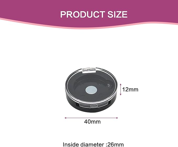 4Pcs Empty Magnetic Eyeshadow Cases,Refillable Magnetic Makeup Eyeshadow Lipstick Palette Container Pans,Round Depotting Makeup Containers for Eyeshadow Lipstick Blush Powder for Travel Sample DIY