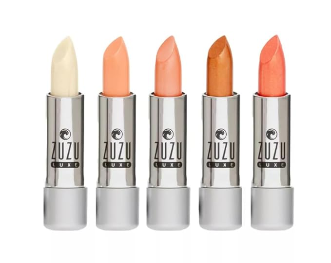 Zuzu Luxe Lip Color Lipstick (Sazerac - Pinkish Peach/Warm Pearl), Natural Ultra-Hydrating Lipstick, Paraben Free, Vegan, Gluten-free, Cruelty-free, Non GMO, 0.13 oz