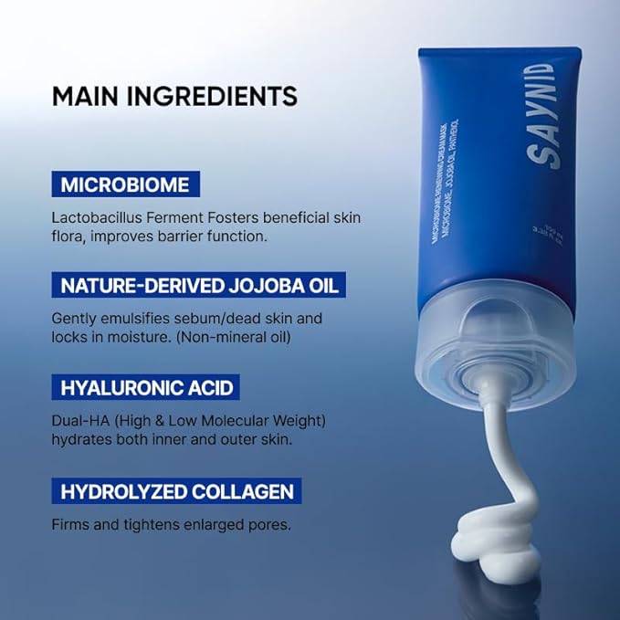 Microbiome Renewing Cream Mask, Wash-off Face Mask, Cream Exfoliating, Pore Care, Glass Skin Effect, Barrier-Friendly Korean Skincare | 3.38 fl.oz. (100ml)