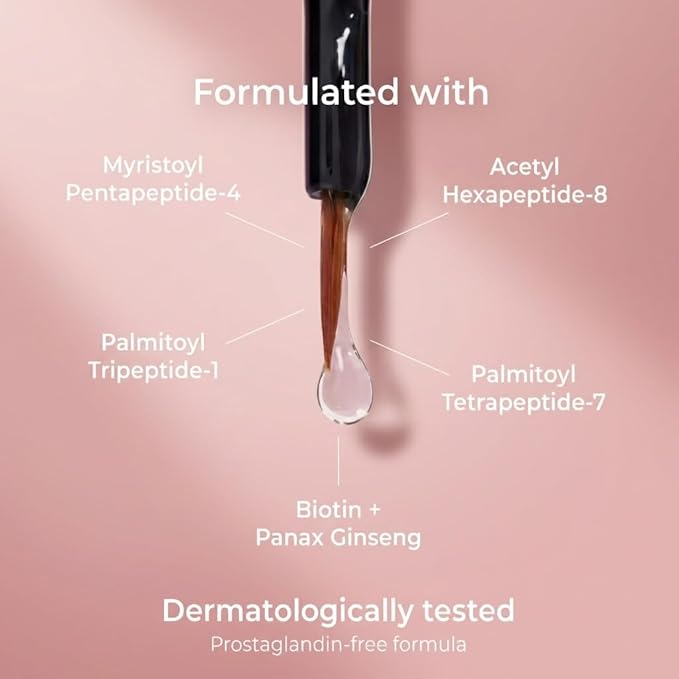 ForChics Eyelash Growth Serum - Prostaglandin-Free Lash Enhancing Serum for Longer, Thicker Lashes and Brows- Natural Formula, Visible Results in 2 Weeks - Vegan, Hormone-Free 0.10 fl. oz / 3ml