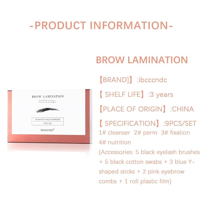 Eyebrow Lamination Kit, Brow Lamination Kit,Professional DIY Eyebrows Lift Styling Kit For Fuller And Messy Eyebrows,Lasting 8 Weeks,Suitable For Salon,Home Use, Clear
