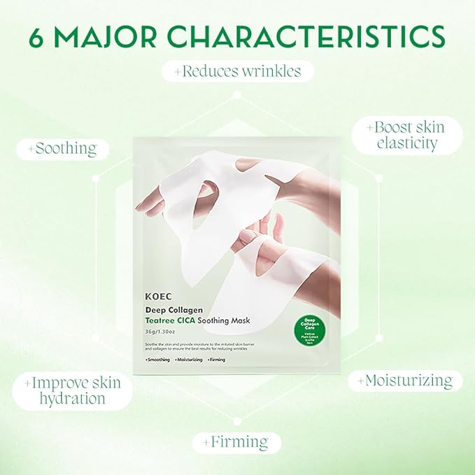Collagen Face Mask 4-Pack - Hydrogel Sheet Mask with Hyaluronic Acid & Peptides for Instant Glow,Korean overight Wrapping Face Sheet,Elasticity Enhancing,Firming,Moisturizing