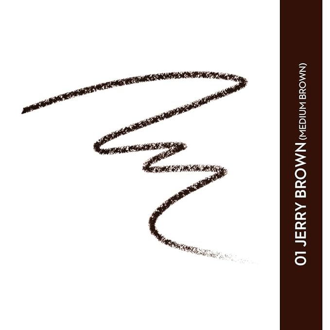 SUGAR Cosmetics Arch Arrival Brow Definer | Brow Pencil with Spoolie | Lasts Upto 12hrs | Pigmented Eyebrow Pencil | Long Lasting & Natural Finish | 3.5g - 01 Jerry Brown (Medium Brown)