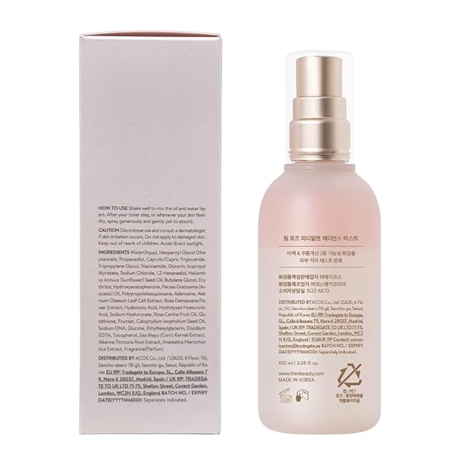 thim rose pdrn radiance mist spray serum - Clinically Tested, Vegan Skin Care, Hydrating, Lightweight Facial Radiance For All Skin Types (100ml /3.38 fl.oz.)