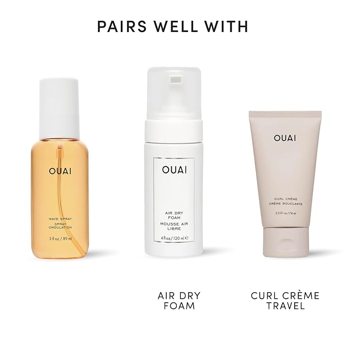OUAI Wave Spray - Texture Spray for Hair with Coconut Oil & Rice Protein - Adds Texture, Volume & Shine for Beach Waves - Paraben Free, Safe for Color & Keratin-Treated Hair (6 fl oz)