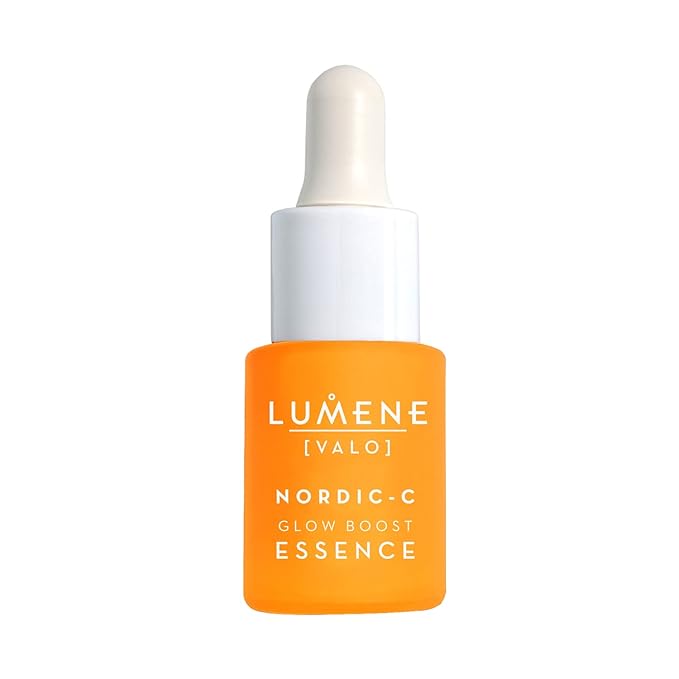 Lumene [Valo] Nordic-C Glow Boost Essence - Hydrating & Brightening Serum with Vitamin C, Hyaluronic Acid + Arctic Cloudberry for Visibly Radiant Skin - Vegan + Works for All Skin Types (0.5 fl oz)