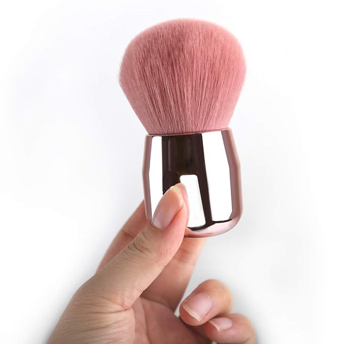 Foundation Brush,Daubigny Large Pink Powder Brush Flat Arched Premium Durable Kabuki Makeup Brush Perfect For Blending Liquid,Cream and Flawless Powder,Buffing, Blending,Concealer …
