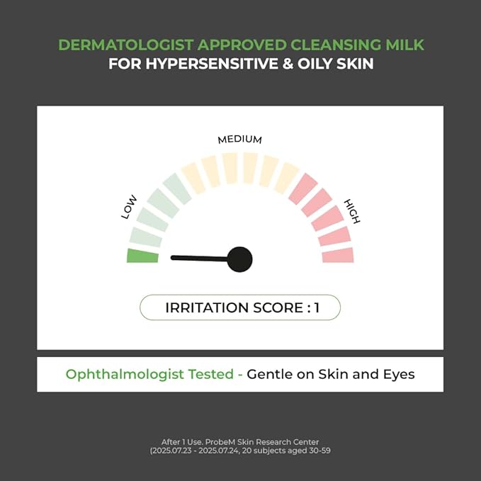 JUMISO Ceramide Cleansing Milk for Sensitive Skin – D-Panthenol Soothing Face Wash, Melts Sunscreen & Makeup – No Double Cleanse Needed, Ophthalmologist Tested, Tear-Free – Fragrance-Free, 10.14 fl oz