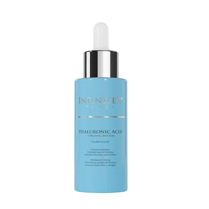 Infinitek Paris Hyaluronic Acid Serum with Organic Silicon | Deep Hydration & Firming Face Serum for Anti-Aging, Smoothing Fine Lines & Wrinkles | Facial Skincare | 1 fl oz / 30 ml