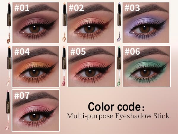2-in-1 Eye Shadow & Liquid Eyeshadow, Waterproof Cream Eye Makeup Crayon Long Lasting Shimmer Glitter Gold Eye Brightener for Mature Women(03 LILAC)